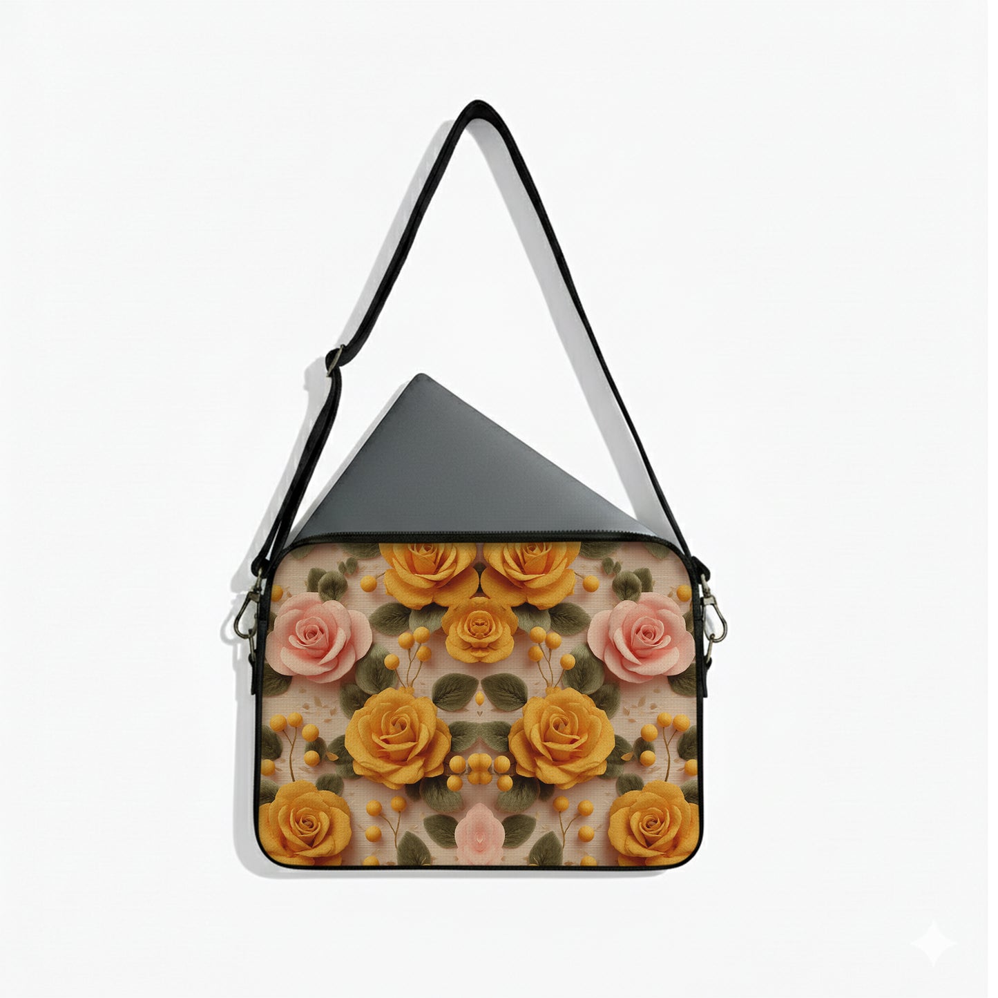 Printed  woolen flower Laptop Sleeve