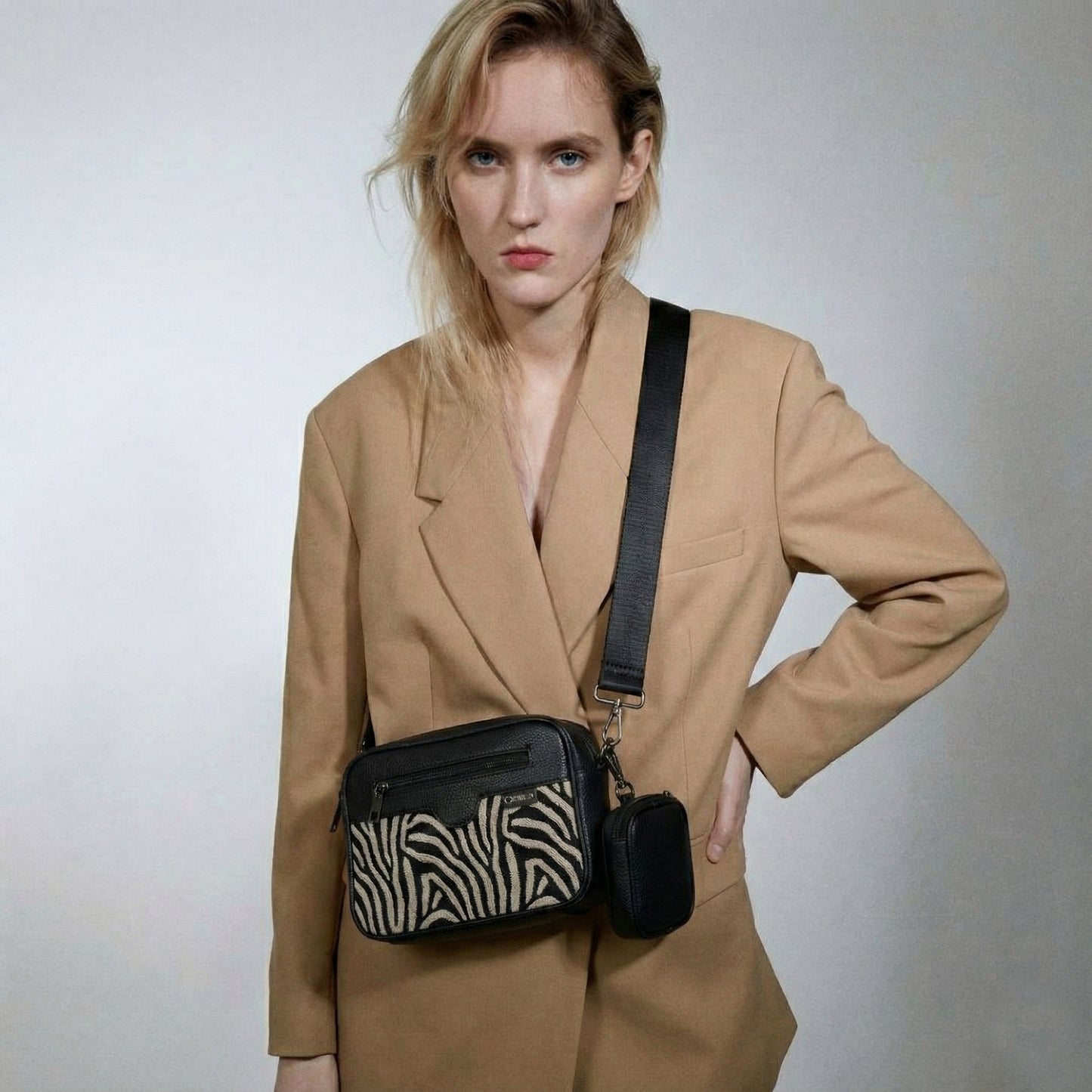 Zebra Jasmine Cross bag  | Scarpella