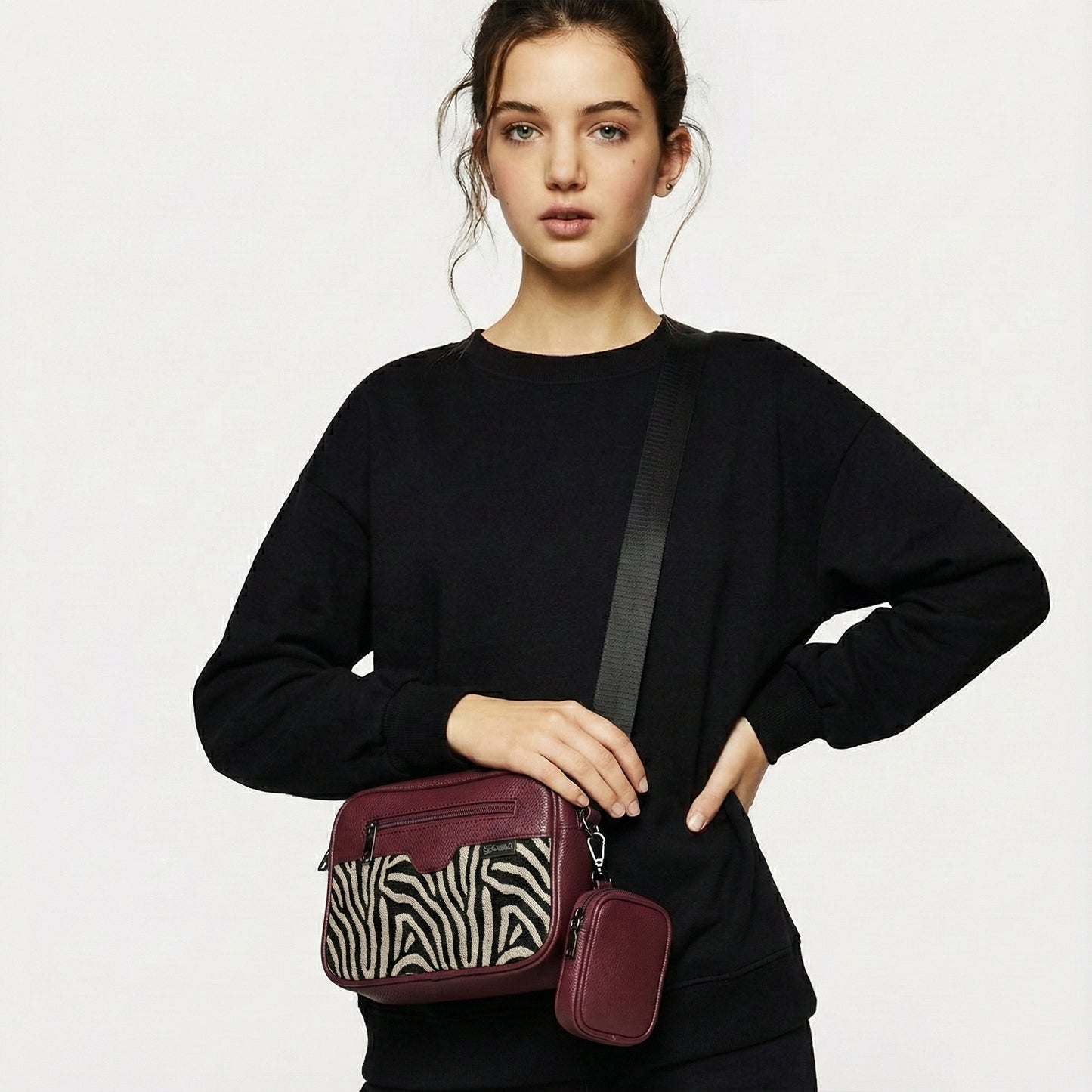 Zebra Jasmine Cross bag  | Scarpella